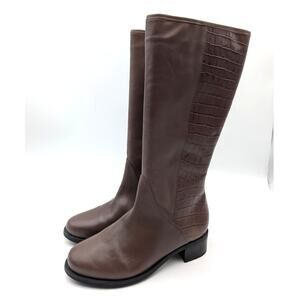 David Tate Superior Waterproof Knee High Boots Women's Brown Size US8.5W EU39